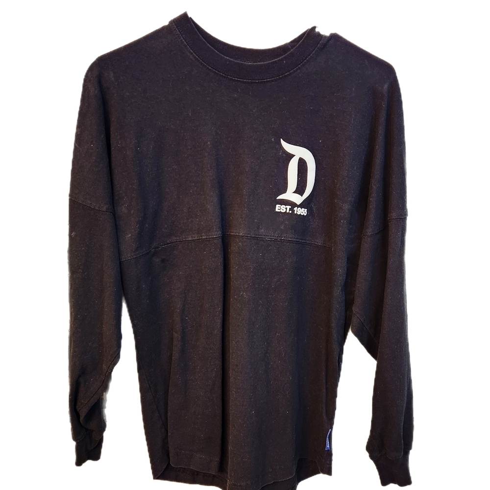 Black Long Sleeve Shirt with White 'D' Logo